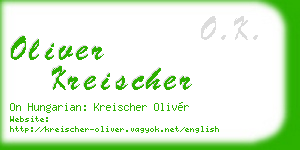 oliver kreischer business card